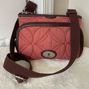 Fossil quilted crossbody bag EUC